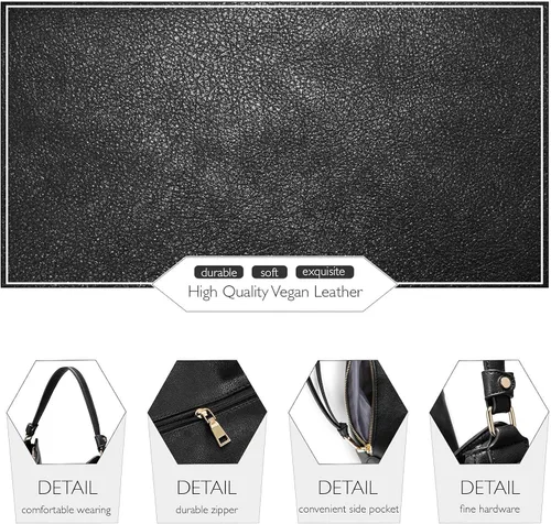 Miniatura 6 de Realer Bolsos Hobo para mujer, de piel sintética, bolso grande con borla