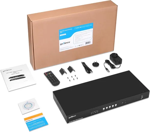 Miniatura 9 de gofanco Controlador de procesador de pared de video 2x2: hasta 4K 30Hz, cuatro entradas conmutables, 9 modos de videowall, cascada de hasta 10x10