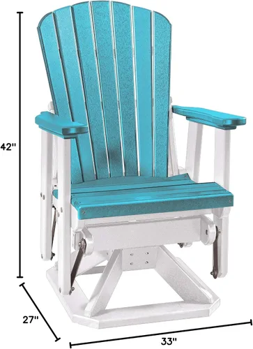 Miniatura 3 de American Furniture Classics Planeador giratorio 510ARW, azul y blanco de Aruba
