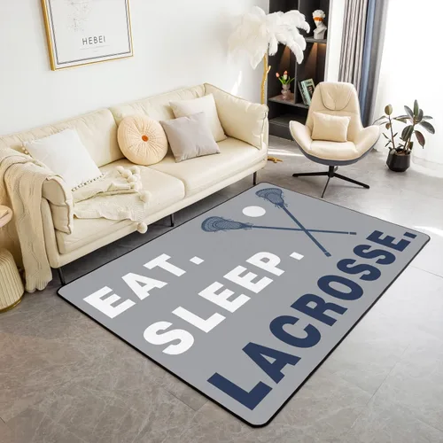 Miniatura 16 de Alfombra de rugby de 3 x 5 pies para sala de estar, para dormitorio, niños, niñas, mujeres, hombres, azul, para comer dormir, fútbol, decoración