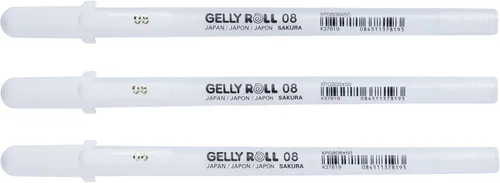 Miniatura 2 de Sakura Gelly Roll Gel Pens – 0.8mm – Basic Bright White – Wallet of 3