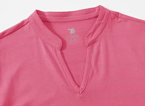 Miniatura 120 de Gopune Polo de golf con cuello en V para mujer, sin cuello, manga corta, ligera, de secado rápido, camisetas de tenis para correr