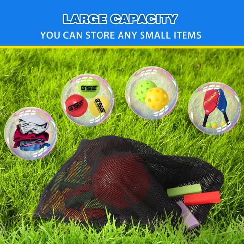 Miniatura 8 de GSE Games & Sports Expert Bolsa de malla con cordón para béisbol, pelotas de pickleball, pelotas de golf, gimnasio, equipo de natación, lavandería