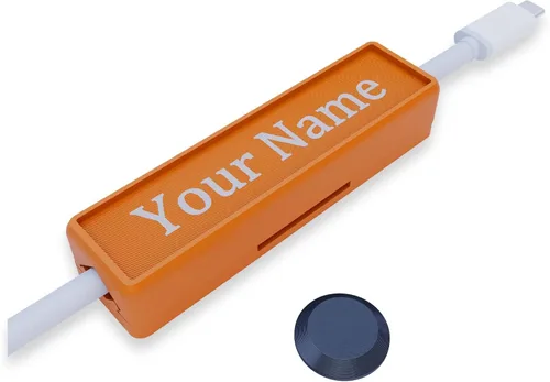 Miniatura 3 de Etiqueta personalizada para cables de carga de teléfono, para teléfonos móviles, tabletas y portátiles, magnética (gris azulado)