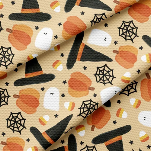 Miniatura 40 de The Yard - Tela texturizada con diseño de bala de calabaza de otoño para Halloween, Liverpool, elástica floral, 1 yarda, tela de punto grueso