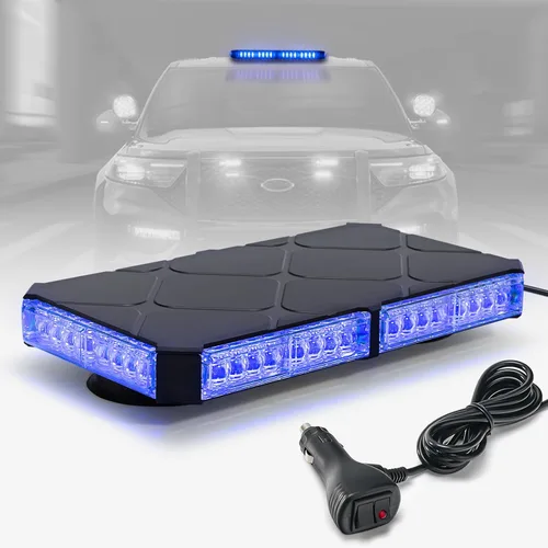 Miniatura 18 de Luces Estroboscópicas Magnéticas Ámbar de Techo para Camiones, Luz de Advertencia de Emergencia y Precaución para Vehículos y Automóviles