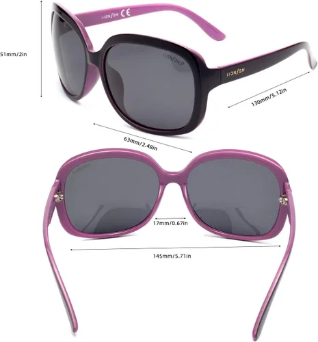 Miniatura 7 de LianSan Lsp301 lentes de sol extra grandes, polarizadas, para mujer
