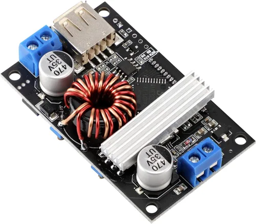 Miniatura 7 de DROK Regulador de voltaje Buck Boost, DROK DC 6-30V a DC 0.5-30V Convertidor de voltaje ajustable de 5V 12V 24V, módulo transformador de 4A 60W