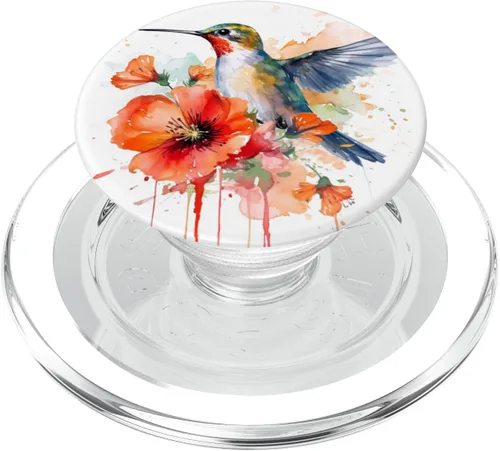 Miniatura 8 de PopSockets PopGrip intercambiables con diseño de flor de amapola