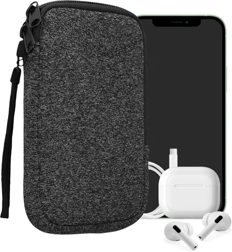 Miniatura 95 de kwmobile Funda universal para teléfono tamaño XS - 3,5/4 pulgadas - Funda de neopreno para teléfono inteligente con cremallera - Funda impermeable
