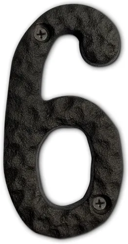 Miniatura 22 de Números de dirección de casa de 4 pulgadas de altura, número de casa de hierro fundido, acabado negro inoxidable, número 1