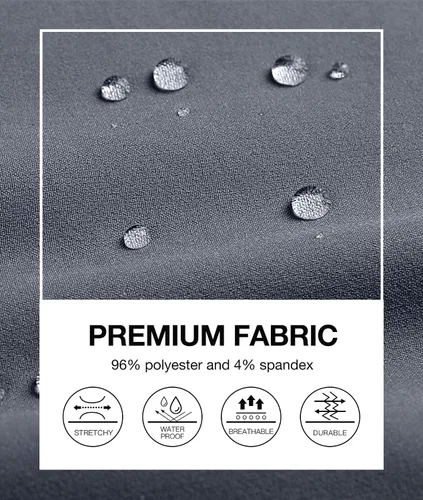 Miniatura 5 de PULI Pantalones de golf para hombre, elásticos, ajustados, casuales, para trabajo, senderismo, pantalones impermeables con bolsillos