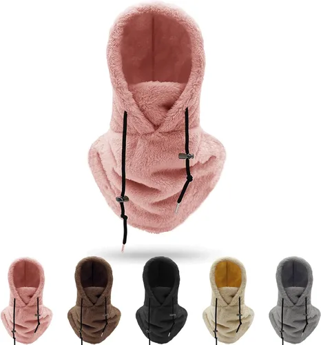 Capucha de sherpa, pasamontañas de invierno, máscara de esquí, resistente al viento, máscara facial de invierno, gorro, bufanda, esquí, equitación