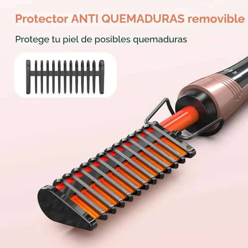 Miniatura 2 de Terviiix Peine caliente eléctrico para pelucas de encaje frontal, peines de presión para cabello de mujeres negras, peine alisador antiquemaduras