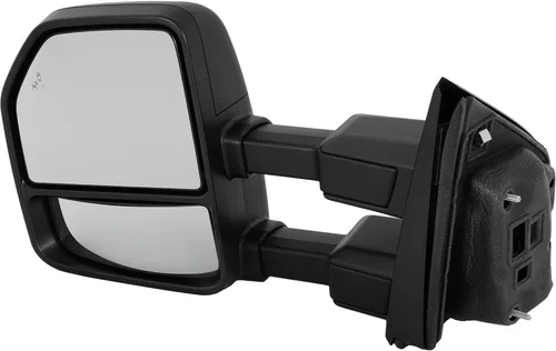 Kool Vue - Espejo de remolque eléctrico con calefacción lateral del conductor para Ford F-250 F-350 Super Duty 2017-2022, plegado manual, luz de