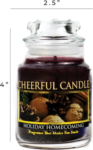 Miniatura 5 de A Cheerful Giver - Vela perfumada en tarro de vidrio para fiestas (6 onzas) con tapa y fragancia fiel a la vida, fabricada en Estados Unidos