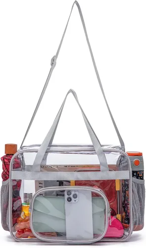 Miniatura 15 de Bolsas transparentes aprobadas para estadios, bolsa transparente + correa para el hombro, bolsa transparente grande