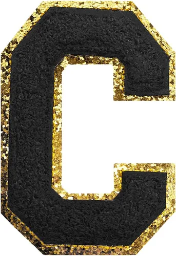 Miniatura 13 de GYGYL - 3 parches de letras deportivas de felpilla con purpurina, parches para planchar de tamaño grande para decoración de disfraces