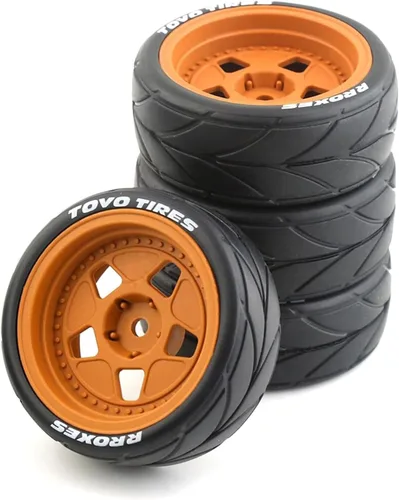 Miniatura 9 de Lifehead - Llantas de goma y ruedas de 2.559 in en carretera, cubo hexagonal de 0.472 in para HPI Ken Block Tamiya XV01 TT01 TT02B Kyosho FAZER MK2