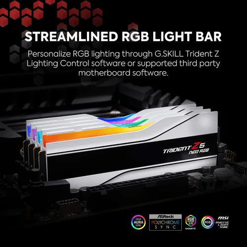 Miniatura 3 de G.SKILL Trident Z5 Neo RGB Series DDR5 RAM (AMD Expo) 64GB (2x32GB) 6000MT/s CL26-36-36-96 1.45V Memoria para computadora de escritorio U-DIMM