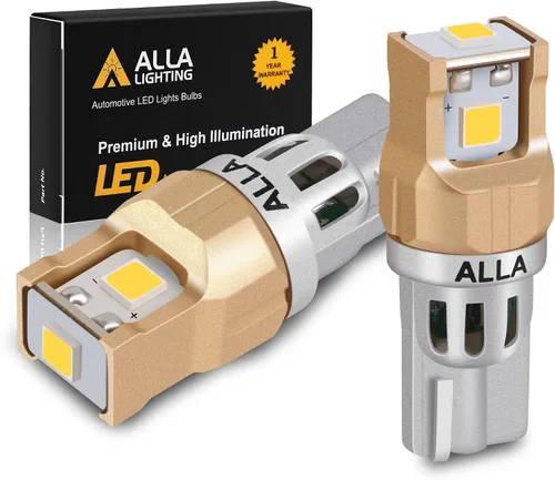 Alla Lighting Bombillas de Luces LED en Miniatura T10/T15 912 921 194 168, 6000K Xenón Blanco 12V Súper Brillante Reversa de Retroceso, Licencia,