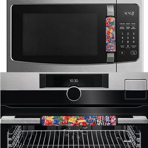 Miniatura 4 de America250 Refrigerator Door Handle Covers Set of 8 Fridge Oven Dishwasher Kitchen Appliance Protector for 250 Years of American Independence Get