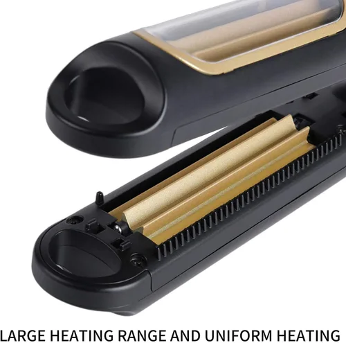 Miniatura 5 de Hann Plancha para prensar cabello automático, rizador de peinado esponjoso voluminizador, rizador de corrugado, antiestático, temperatura ajustable