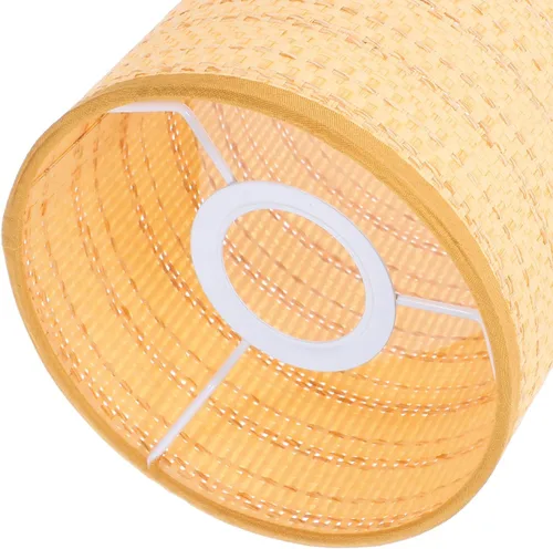 Miniatura 9 de Angoily Juego de 2 pantallas de lámpara de ratán tejidas para lámparas de mesa y pie E27 E14 de 8.07 x 5.51 pulgadas, cubiertas de luz decorativas