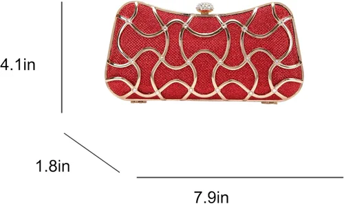 Miniatura 2 de Fawziya Bolso de mano de cristal para mujer con asa