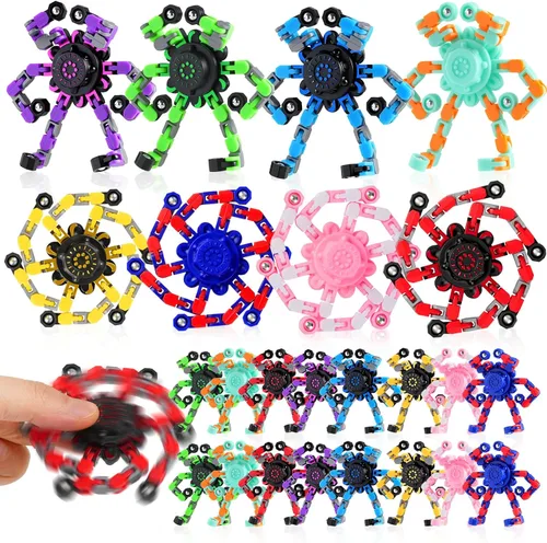 Miniatura 8 de 24 juguetes sensoriales transformables para aliviar el estrés para niños y niñas de 8 a 13 años, giroscopios y recuerdos de fiesta, regalos