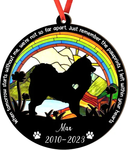 Miniatura 86 de Adorno personalizado para atrapasoles de sabueso afgano, adorno de Navidad de sabueso afgano, regalo para perro amante, sabueso afgano conmemorativo