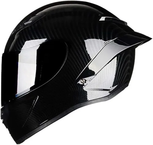 Miniatura 2 de Casco de motocicleta de fibra de carbono Cara completa Motocross Off Road Moto Street Bike Racing Cascos
