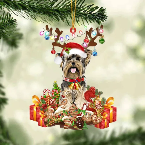 Miniatura 63 de Nazenti Adorno de Navidad personalizado de reno de Alaskan Malamute – Adorno de perro personalizado para amantes de las mascotas, acrílico plano