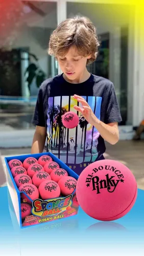 Miniatura 7 de JA-RU Hi-Bounce Pinky Ball (1 unidad) Pelotas de goma para niños y adultos. Pequeña bola de rebote rosa para estrés. Recuerdos de fiesta deportiva