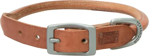 Terrain D.O.G. Arnés de cuero enrollado collar para perro Russet 15" (13 - 16 in., 3/4 pulg. ancho)