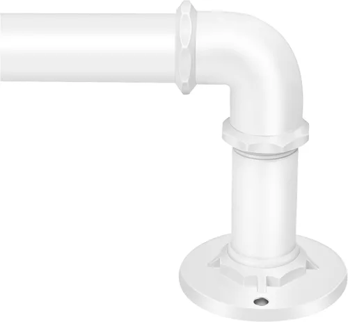 Miniatura 24 de Barras de cortina de 1 pulgada de diámetro de 30 a 45 pulgadas, para ventanas de 30 a 39 pulgadas, varillas negras de madera entretejidas ajustables