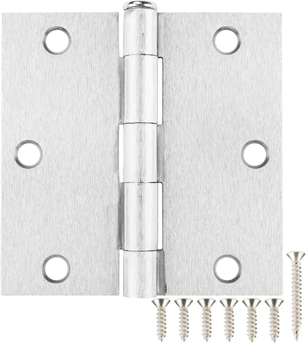 Paquete de 18 bisagras para puerta de 3.5 pulgadas, níquel satinado/cepillado, bisagras interiores de 3 ½" para puertas, bisagras cuadradas de 8,9 x
