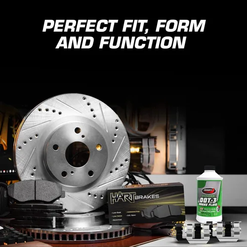 Miniatura 6 de Hart Brakes Kit de frenos y rotores traseros Pastillas de freno traseras Rotores y pastillas de frenos Pastillas de freno y rotores