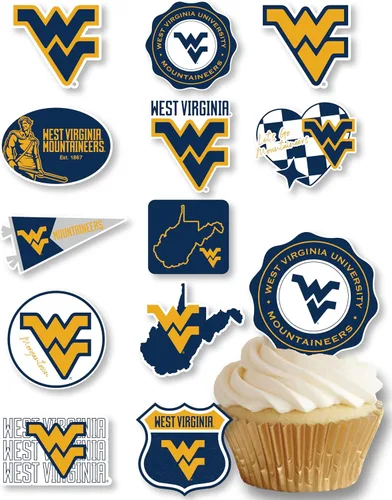 Miniatura 44 de Decoraciones para cupcakes de la Universidad de Alabama, suministros para fiestas de fútbol americano, cumpleaños, graduación (24 piezas)