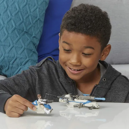 Miniatura 5 de STAR WARS Mission Fleet Expedition Class OBI-Wan Kenobi Jedi Speeder Chase, figura y vehículo a escala de 2.5 pulgadas, juguetes para niños a partir