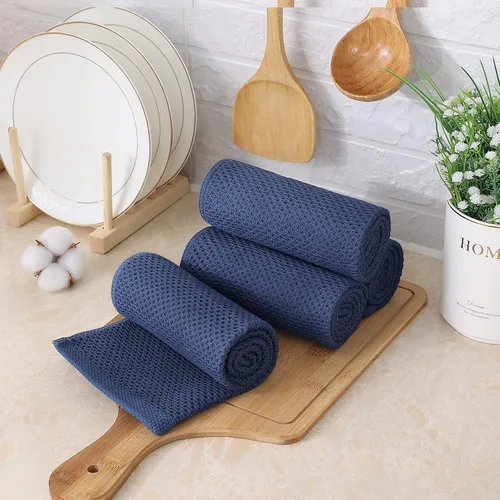Miniatura 56 de Kitinjoy - Paños de cocina de 100 % algodón, tela de tejido gofrado, paño de limpieza ultrasuave, absorbente y de secado rápido. Beige