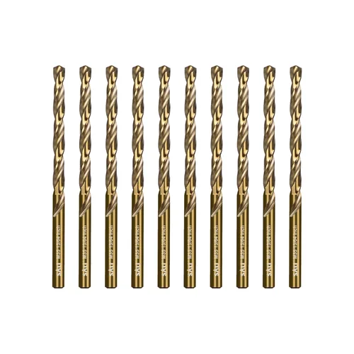 SALI Juego de brocas de cobalto, 10 piezas 13/64" M35 Juego de brocas de acero de alta velocidad de longitud Jobber para metal endurecido, acero