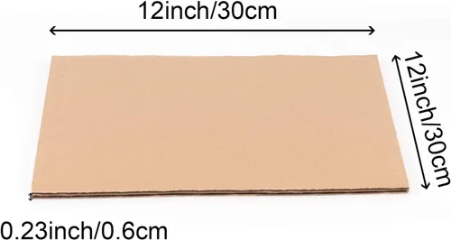 Miniatura 2 de ZOENHOU 30 hojas de cartón corrugado de 12 x 12 x 1/4 pulgadas, insertos de cartón de una sola pared de 5 capas, separadores cuadrados de cartón