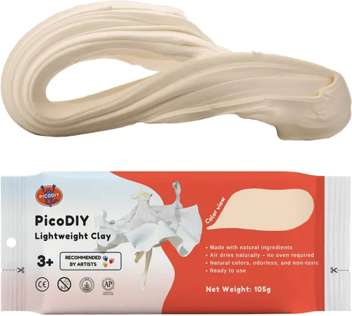 Arcilla ligera - Arcilla de secado al aire, ultra ligera y suave, segura y no tóxica, moldeable y flexible, arcilla de modelado DIY para figuras de