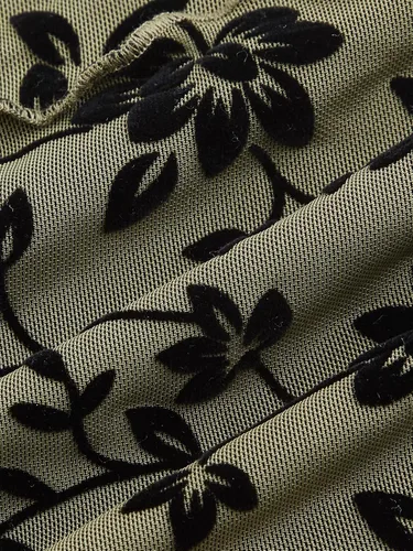 Miniatura 4 de Verdusa Vestido corto sin mangas con estampado floral de lechuga para mujer