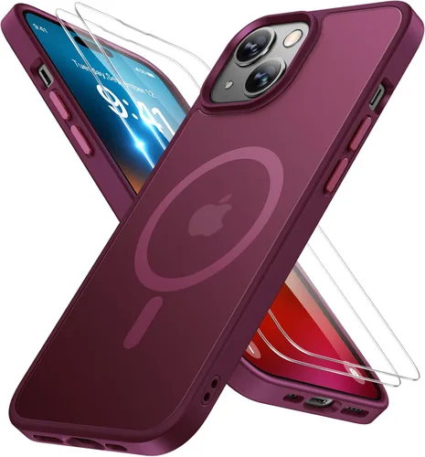 Miniatura 77 de Miracase Funda diseñada para iPhone SE 2022/SE 2020/7/8, funda multicolor de silicona a prueba de golpes (rojo)