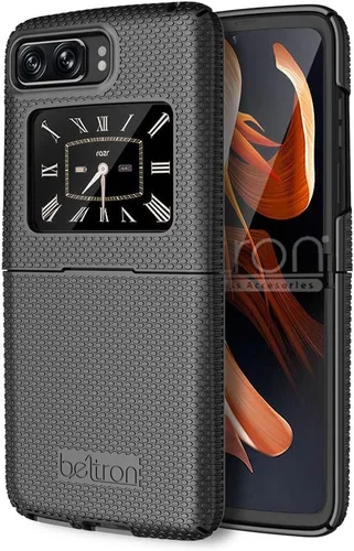 Miniatura 4 de BELTRON Funda para Motorola RAZR 5G 2022, carcasa rígida a presión para Moto RAZR 3 5G Flip Phone (3ª generación) XT2251-1 (negro)
