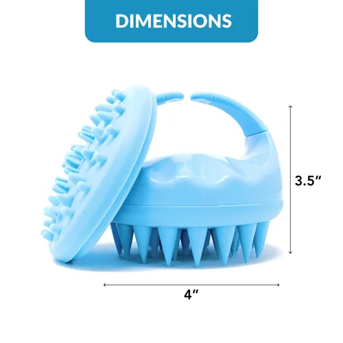 Miniatura 3 de Flathead Products Masajeador de cuero cabelludo y cepillo de champú para eliminar la caspa en la ducha, húmedo y seco, fomenta el crecimiento