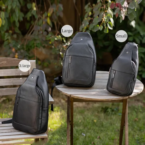 Miniatura 3 de Polare - Bolso bandolera de piel de vacuno impermeable y casual para hombre