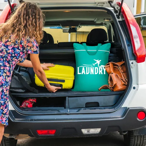 Miniatura 6 de Fiodrimy 2 bolsas grandes de viaje para lavandería, lavables, impermeables, para ropa sucia, trajes de baño, ropa de entrenamiento y gimnasio